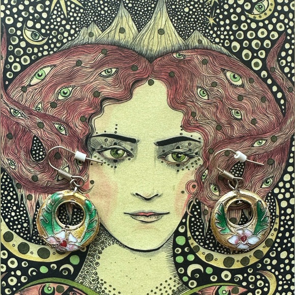 Aries-Inspired Dangle Earrings - Picture 1 of 4